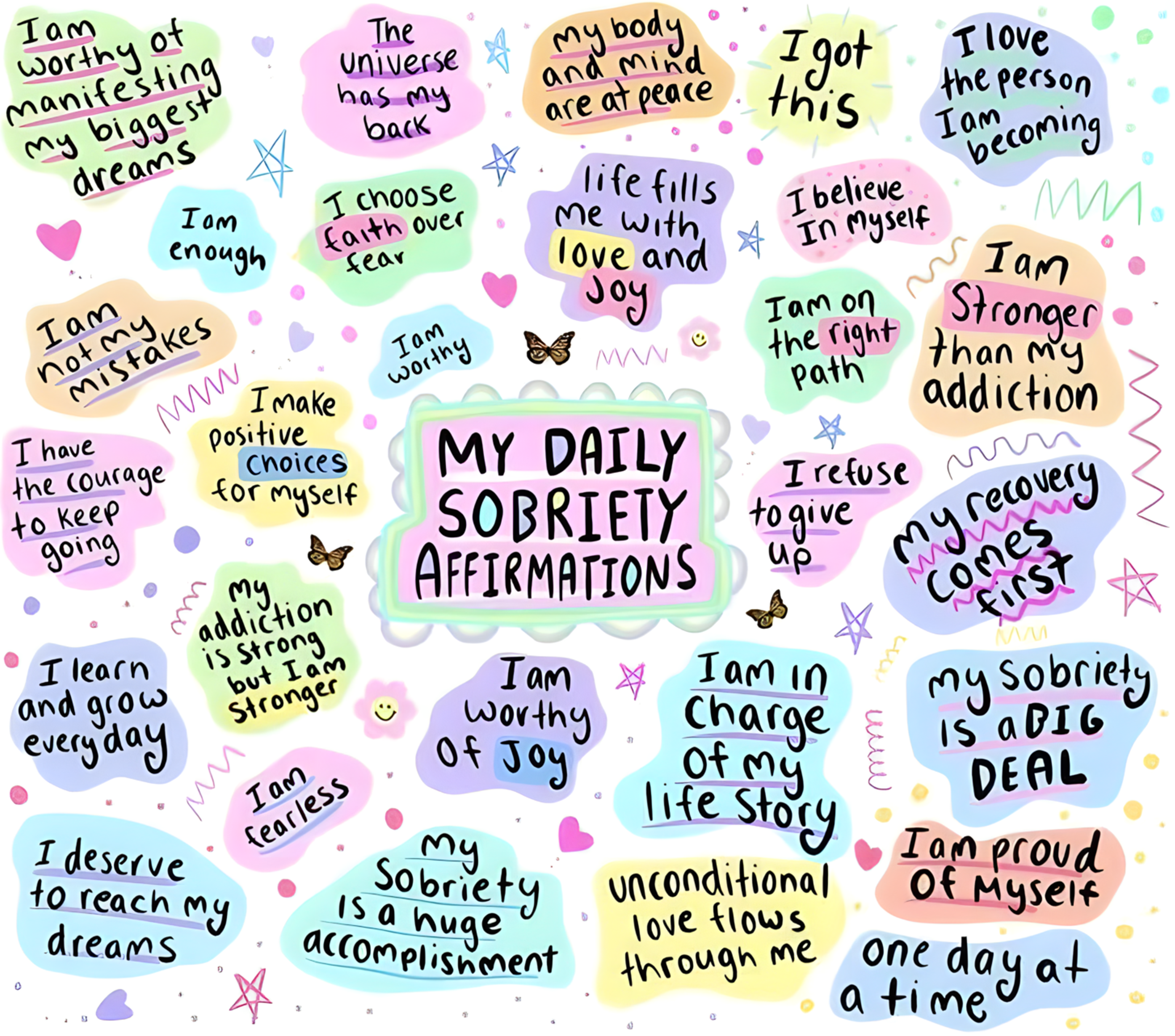 My daily sobriety affraimations