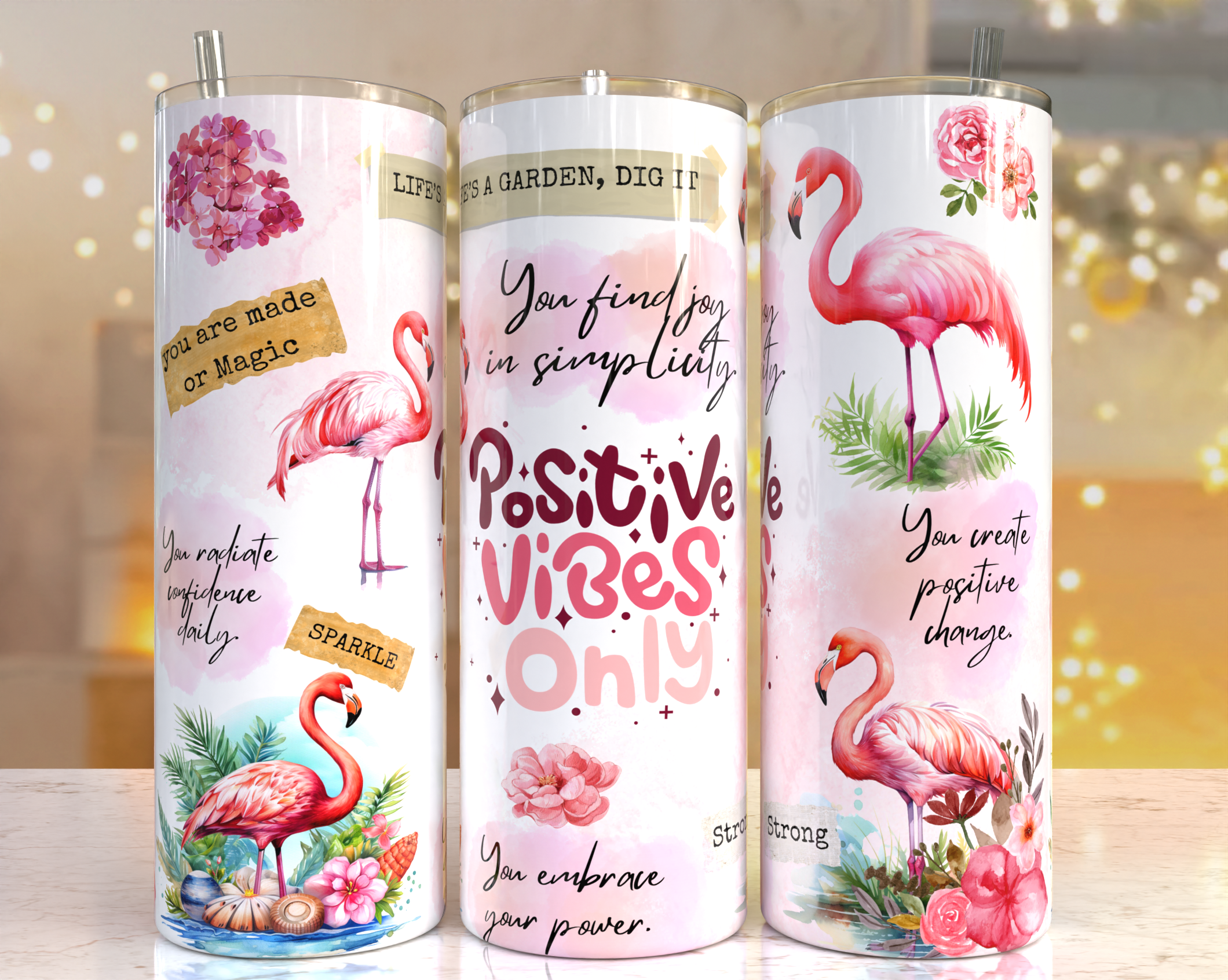 Tumblers- Positive affrimations designs